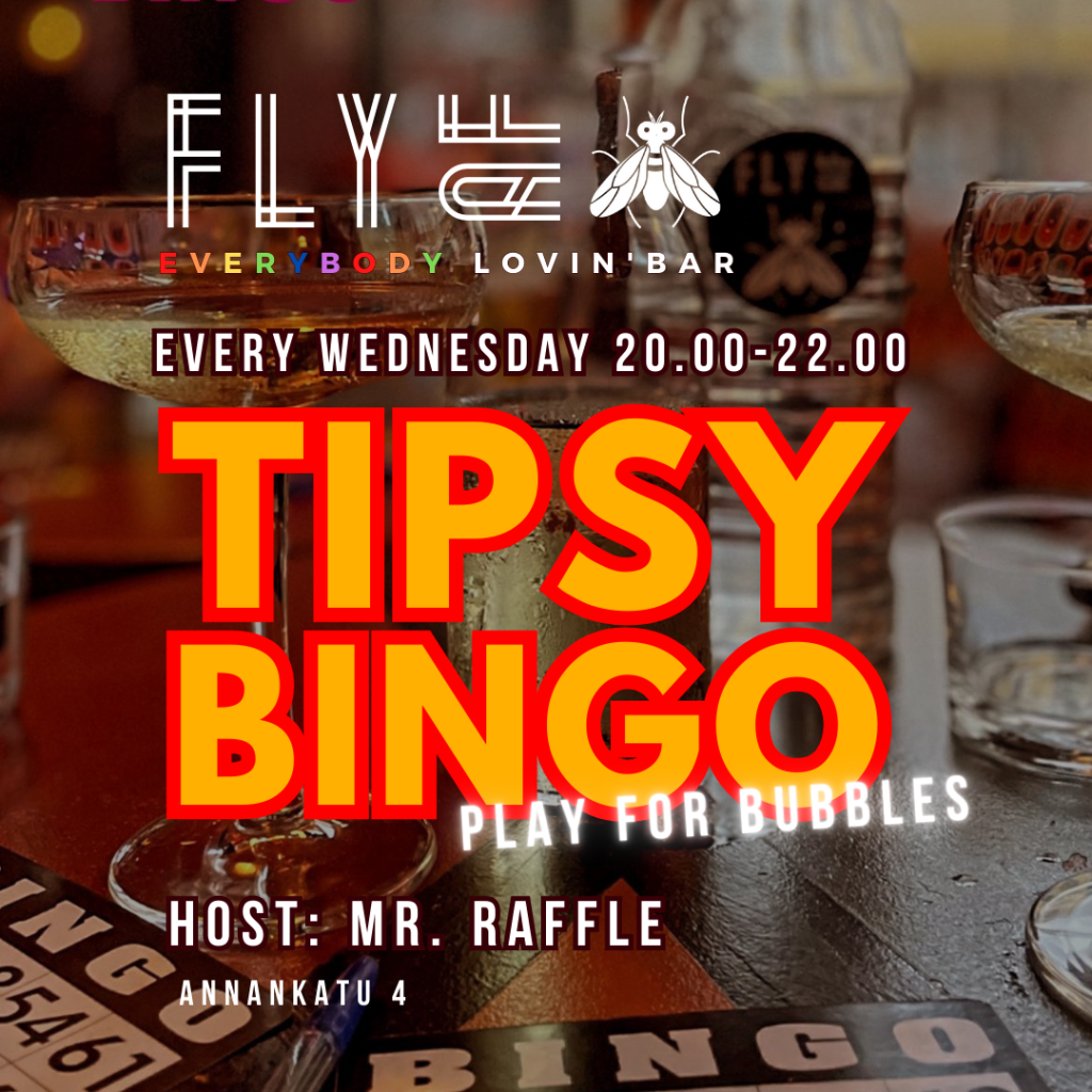 Join us for Tipsy Bingo every Wednesday at 20:00 and win sparkling bottles
